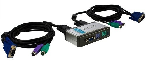 Switch KVM 2 porturi cu cabluri incorporate Adaptoare