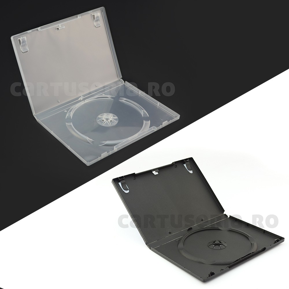 Carcasa DVD plastic 14 mm Transparent cartuseria.ro