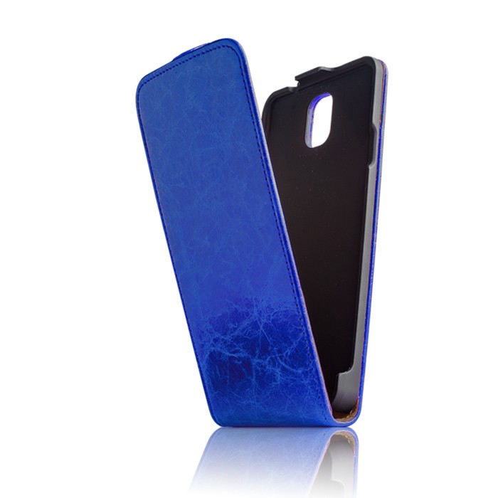 Husa Flip Exclusive pentru iPhone 6 Plus confectionata din piele Negru cartuseria.ro