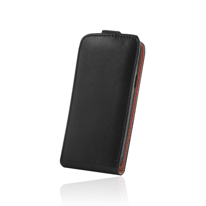 Husa Flip Plus pentru LG L50 cu buzunar pentru card Negru accesorii