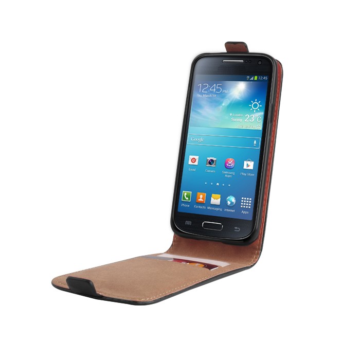 Husa Flip Plus pentru Samsung G800 Galaxy S5 mini Maro cartuseria.ro
