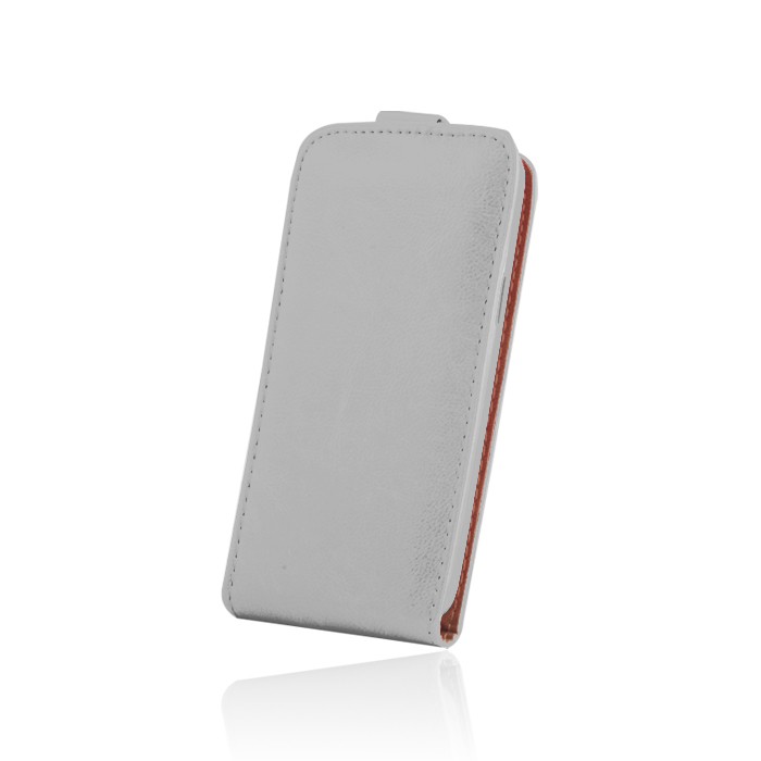 Husa Flip Plus pentru Sony Xperia E1 Alb cartuseria.ro
