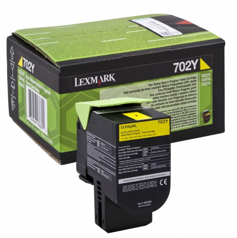 Toner original Lexmark 70C20Y0 Yellow 70C20Y0