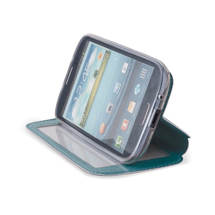 Husa Smart view pentru Samsung G800 S5 mini Albastru cartuseria.ro