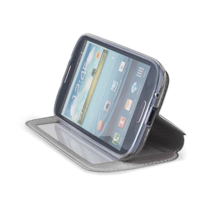 Husa Flip Smart View pentru Sony Xperia Z3 Alb cartuseria.ro