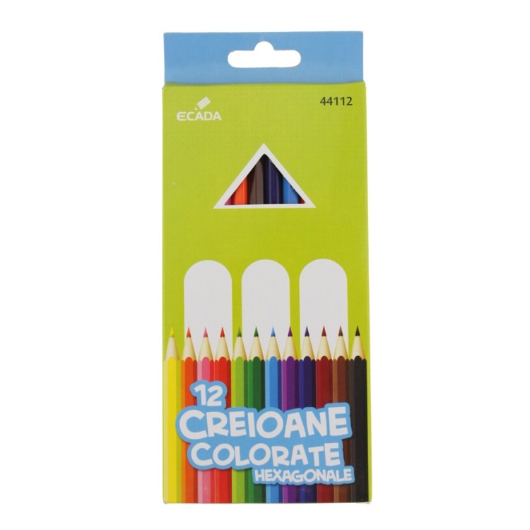Creioane colorate 12 bucati Ecada cartuseria.ro imagine 2022 depozituldepapetarie.ro