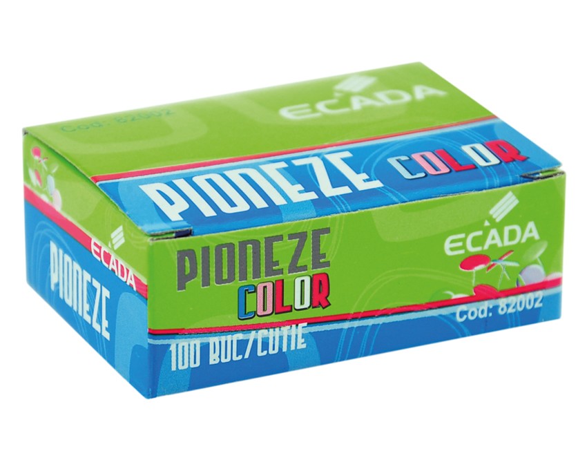 Pioneze colorate Ecada – set 100 bucati cartuseria.ro imagine 2022 cartile.ro