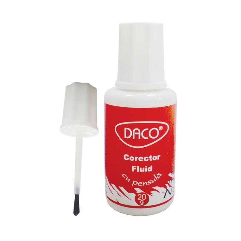 Corector fluid cu pensula Daco cartuseria.ro imagine 2022 depozituldepapetarie.ro