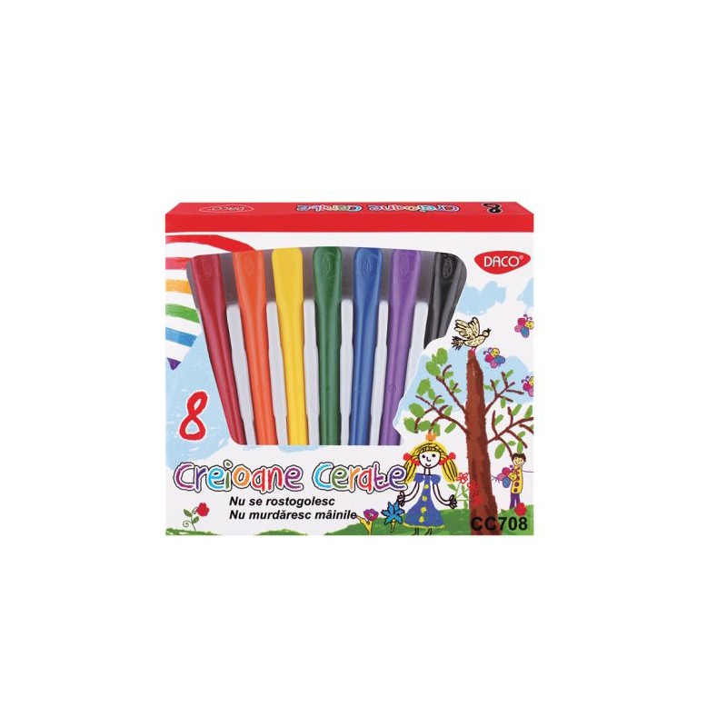Set 8 creioane color cerate Daco cartuseria.ro poza 2021