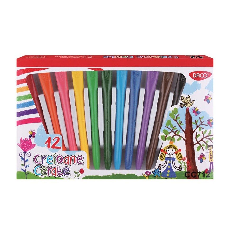 Creion cerat 12 culori Daco cartuseria.ro poza 2021