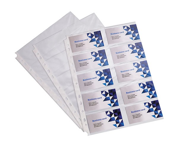Folie protectie transparenta pentru carti de vizita, A4, set 10 A4