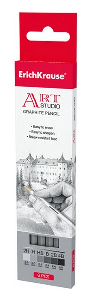 Creion grafit pentru graficieni set 6 bucati cartuseria.ro