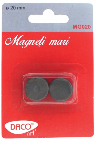 Magneti negri mari, diametru 20 mm, set 10 bucati cartuseria.ro