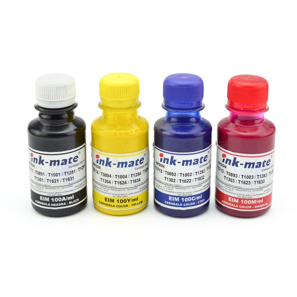 Set cerneala Pigmentata pentru Epson in 4 culori 100 ml cartuseria.ro imagine 2022 depozituldepapetarie.ro