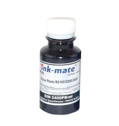 Cerneala SuperChrome Photo Black pigment pentru Epson R2100 R2200 R2400 1000 ml