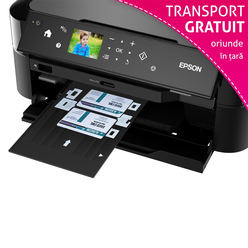 Imprimanta Epson L810 cu accesorii printare card PVC cartuseria.ro imagine 2022 depozituldepapetarie.ro