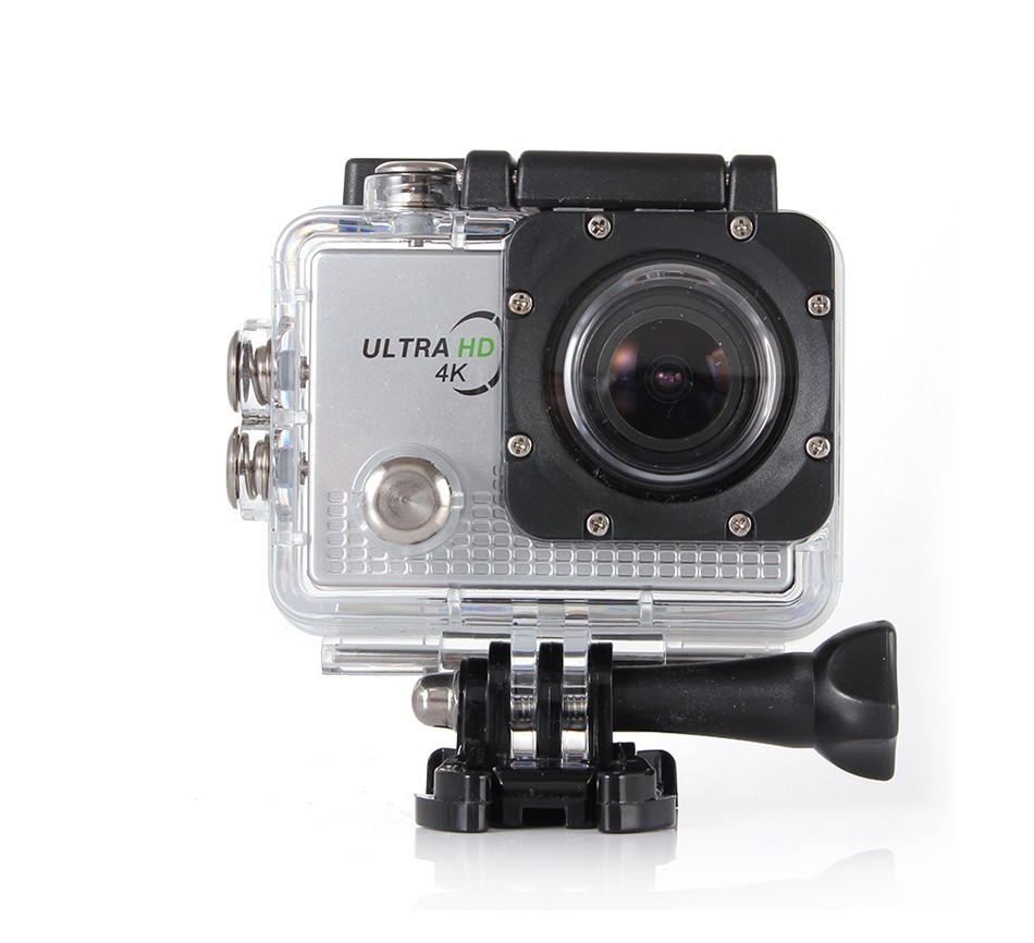 Camera sport ultra HD DV 4K 1080 P, 60fps, rezistenta la apa 30M, 2 inch Argintiu 1080