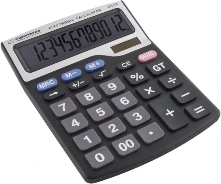 Calculator electronic de birou, solar, 12 digits, Esperanza Tales cartuseria.ro