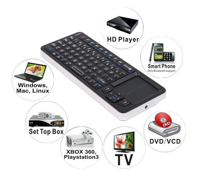 Tastatura mini Rii i6 bluetooth dual side tastatura si telecomanda - imagine 6