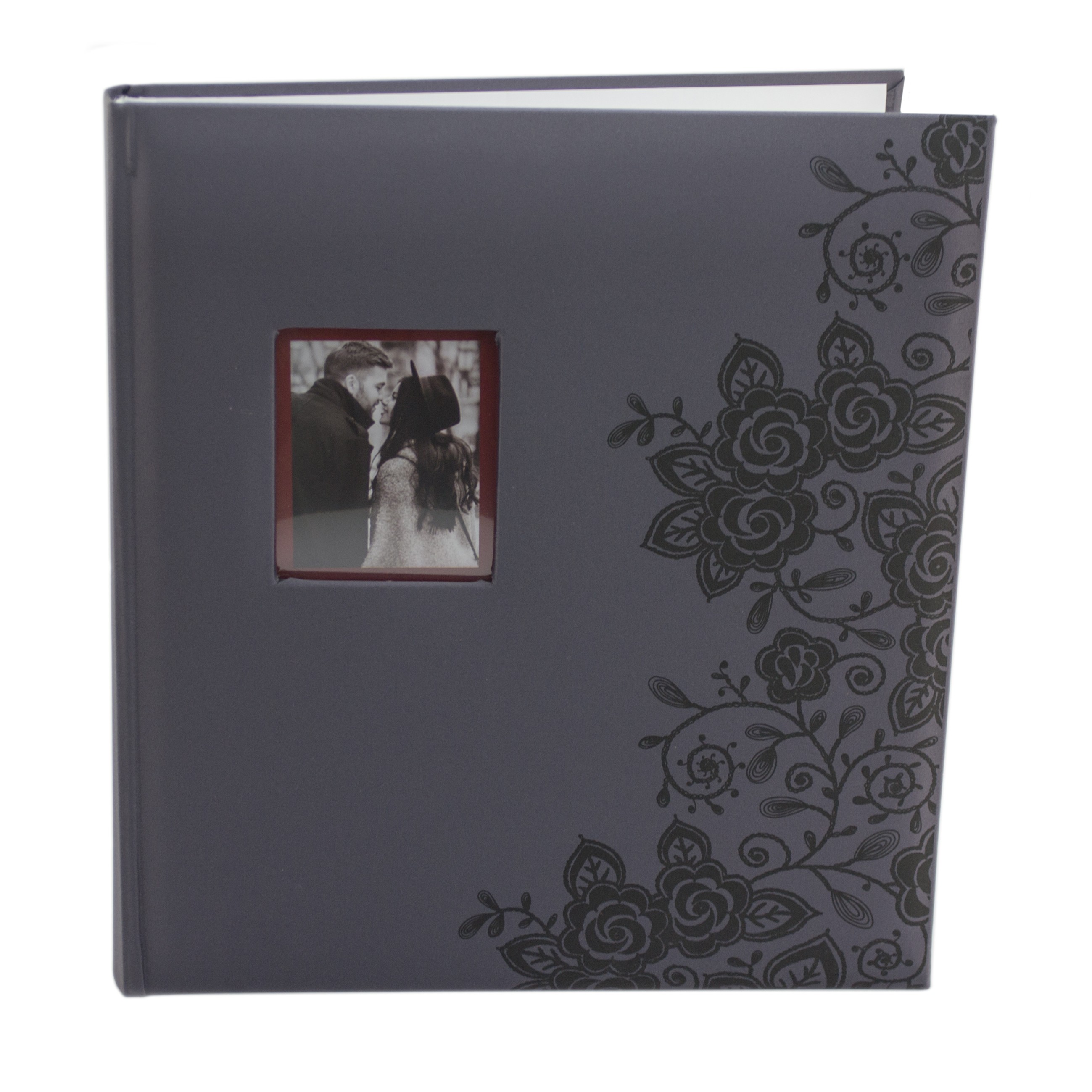 Album foto Secrets ornamente florale vinil cu 60 de pagini 29×32 Alb