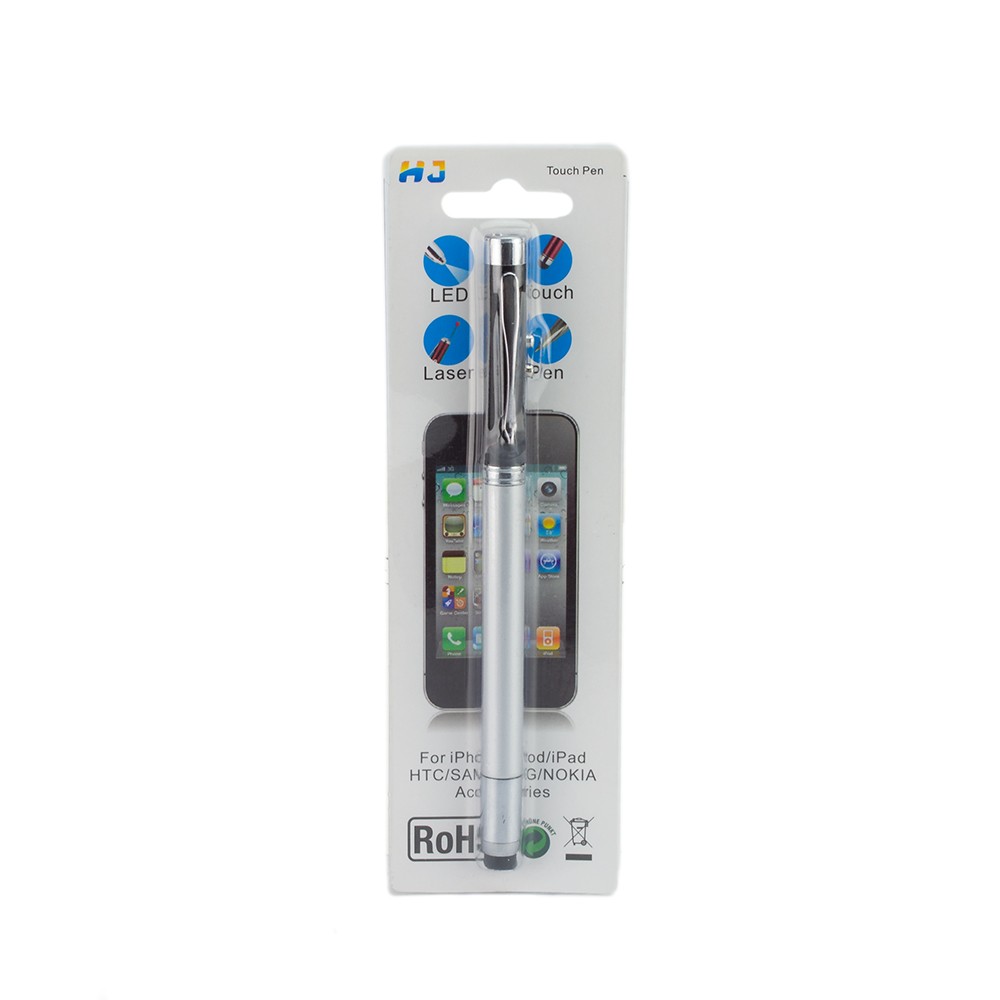 Bagheta telescopica cu touch pen, laser si lanterna Negru - imagine 21