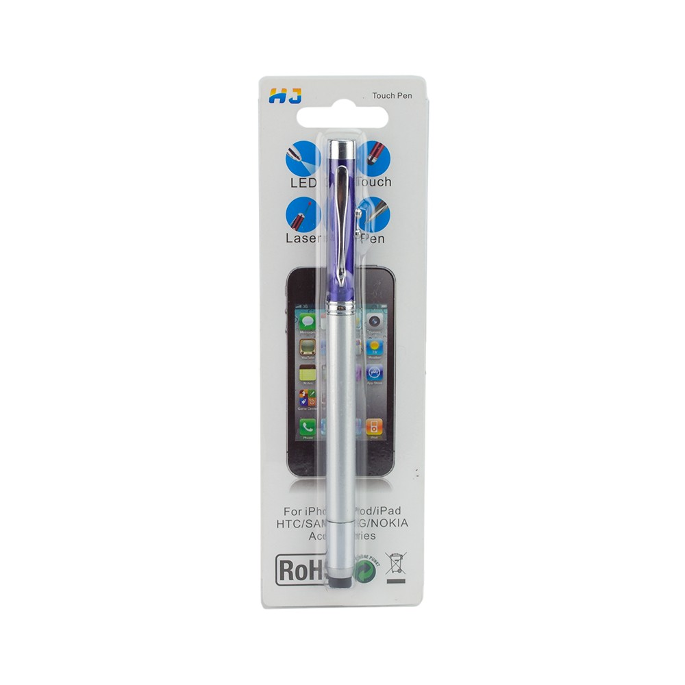 Bagheta telescopica cu touch pen, laser si lanterna Negru - imagine 22