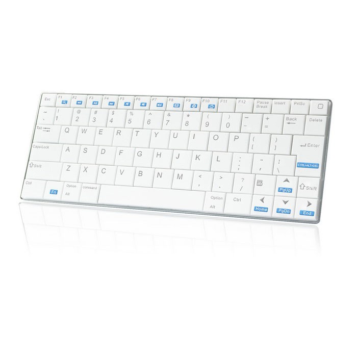 Mini tastatura bluetooth Rii ultra slim 5.8 mm Alb - imagine 11