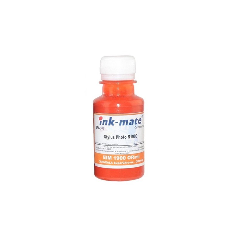 Cerneala SuperChrome pigment Orange pentru Epson R2100 R2200 R2400 1000 ml cartuseria.ro
