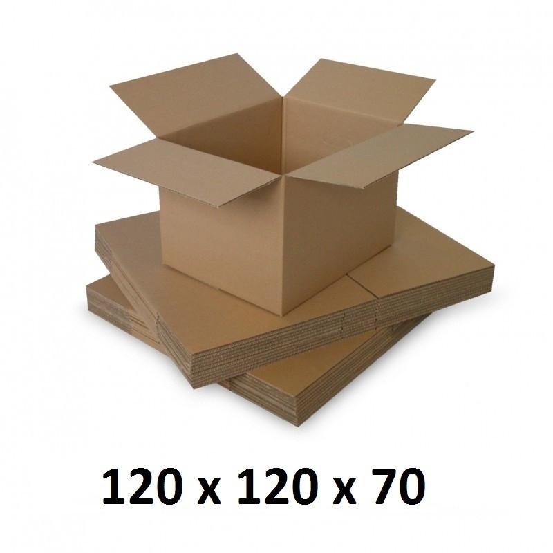 Cutie carton 120x120x70, natur, 3 straturi co3, 435 g/mp
