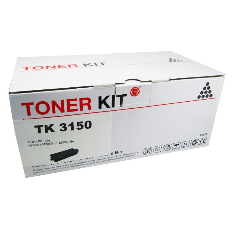 Cartus Toner TK-3150 cu chip si cutie de mentenanta compatibil Kyocera cartuseria.ro imagine 2022 cartile.ro