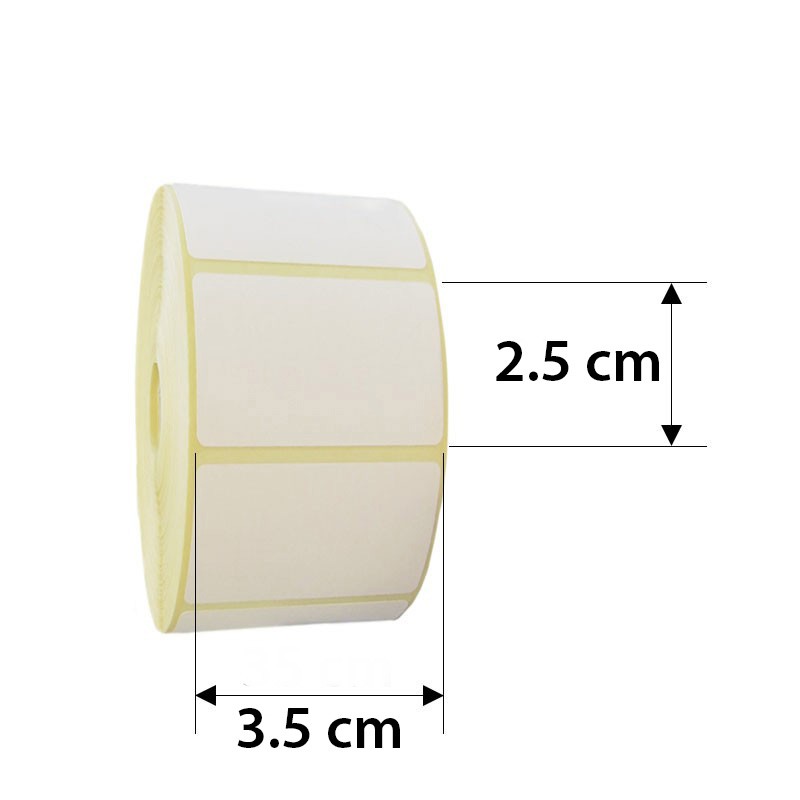 Rola etichete autoadezive direct termice, 35 x 25 mm, 1500 et./rola