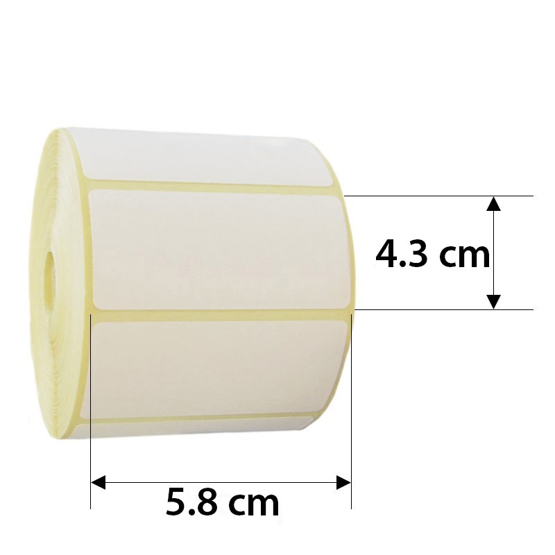 Rola etichete direct termice 58×43 mm, 1000 et./rola