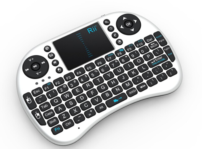 Mini tastatura bluetooth Rii i8 cu touchpad compatibila Smart TV si Playstation Alb cartuseria.ro