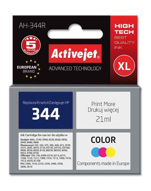 Cartus compatibil 344 color pentru HP C9363EE, Premium Activejet, Garantie 5 ani ActiveJet