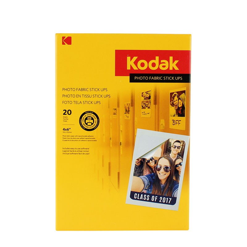 Hartie Kodak, textura canvas, stick up reaplicabil, 10×15, 255g, 20 coli 10x15
