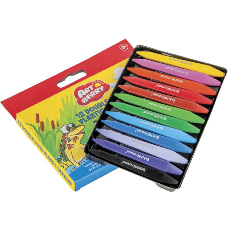 Creioane palstifiate cu doua capete, 12 culori, Artberry