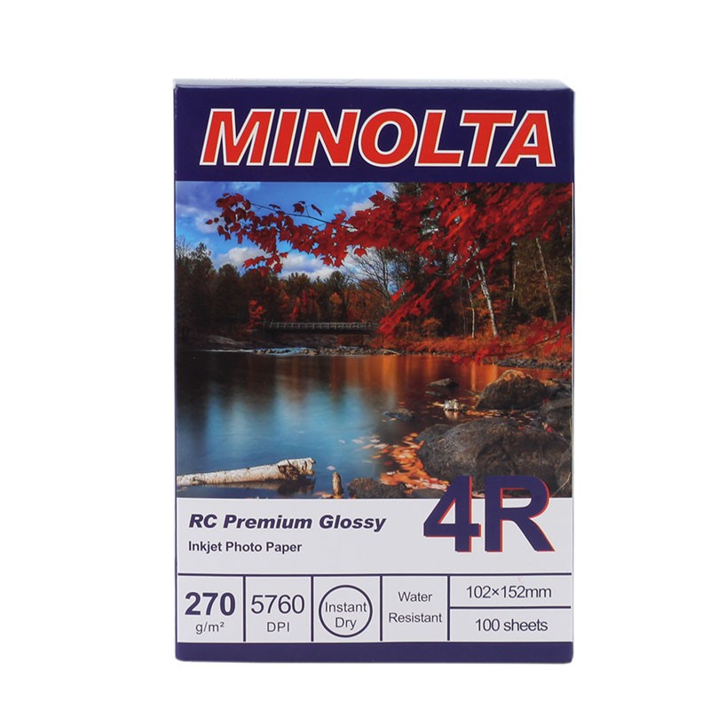 Hartie foto Minolta 10×15, 270g, RC Premium Glossy, 100 coli
