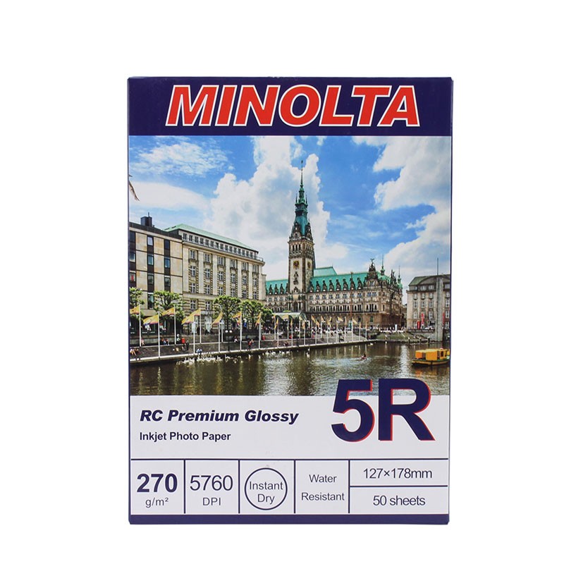 Hartie foto Minolta, 13×18, 270g, RC Premium Glossy, 50 coli cartuseria.ro