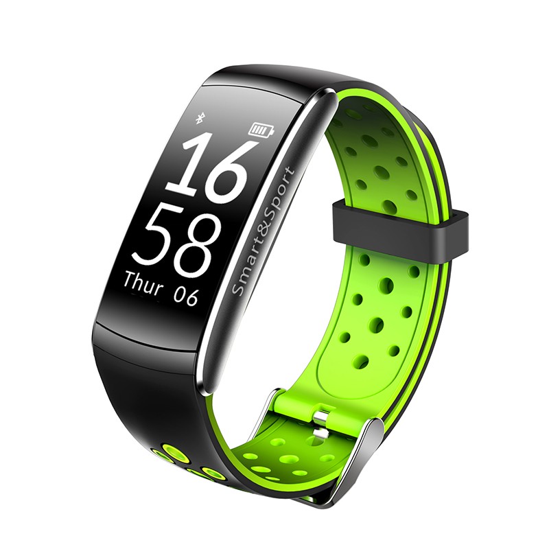 Bratara fitness Bluetooth, Android, iOS, OLED 0.96 inch, 3 functii, IP68, SoVogue Verde
