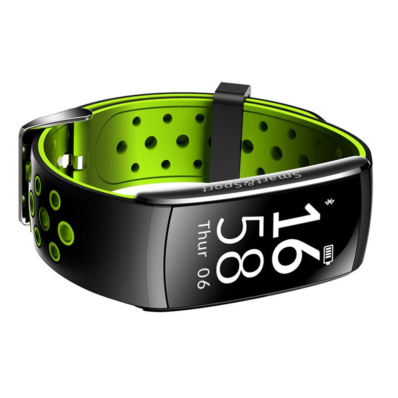 Bratara fitness Bluetooth, Android, iOS, OLED 0.96 inch, 3 functii, IP68, SoVogue Rosu - imagine 6