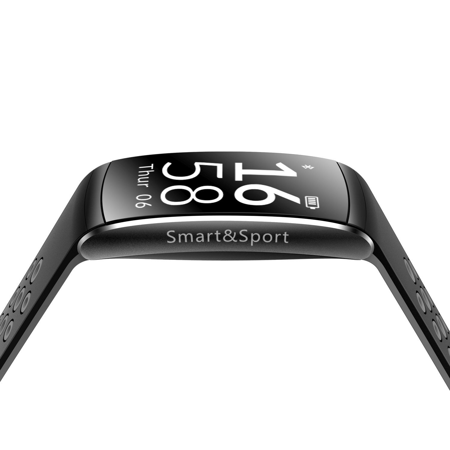 Bratara fitness Bluetooth, Android, iOS, OLED 0.96 inch, 3 functii, IP68, SoVogue Rosu - imagine 14