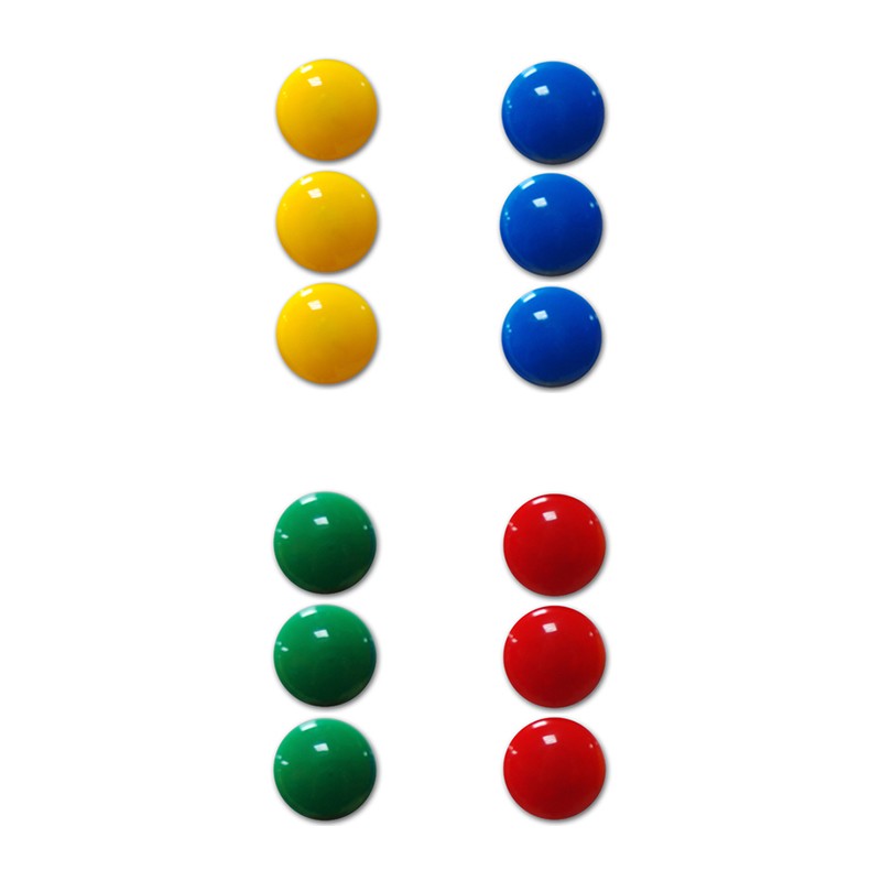 Magneti colorati pentru tabla magnetica, diametru 22mm, set 12 bucati cartuseria.ro