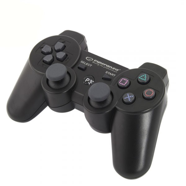 Gamepad Bluetooth, PS3, 12 butoane, vibratii, negru, Esperanza Marine bluetooth