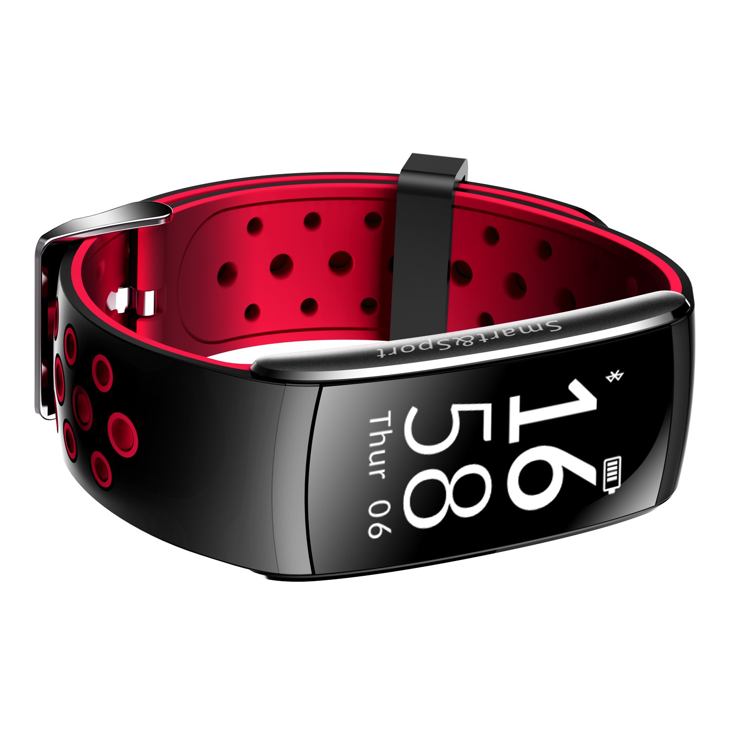 Bratara fitness Bluetooth, Android, iOS, OLED 0.96 inch, 3 functii, IP68, SoVogue Rosu - imagine 17