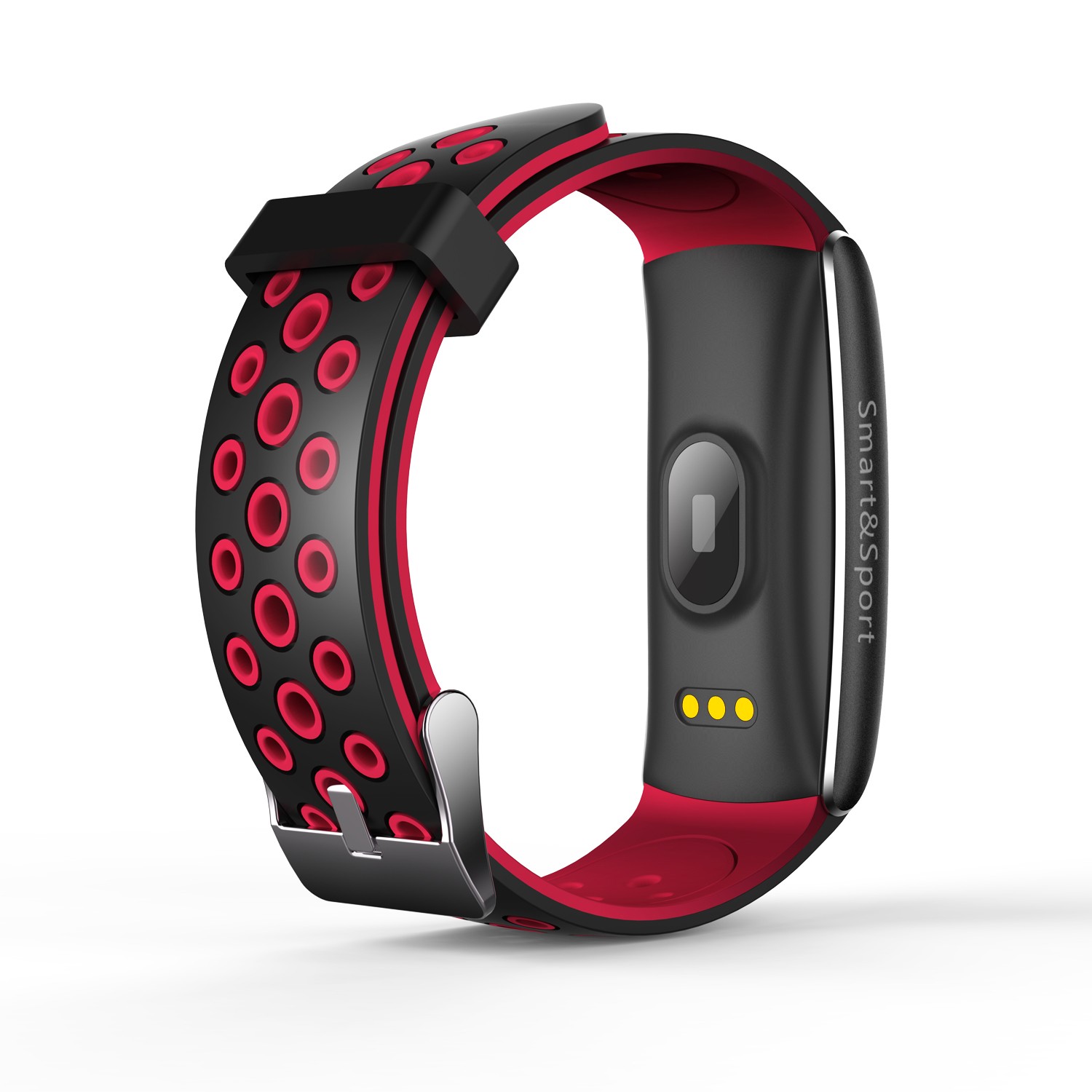 Bratara fitness Bluetooth, Android, iOS, OLED 0.96 inch, 3 functii, IP68, SoVogue Rosu - imagine 18