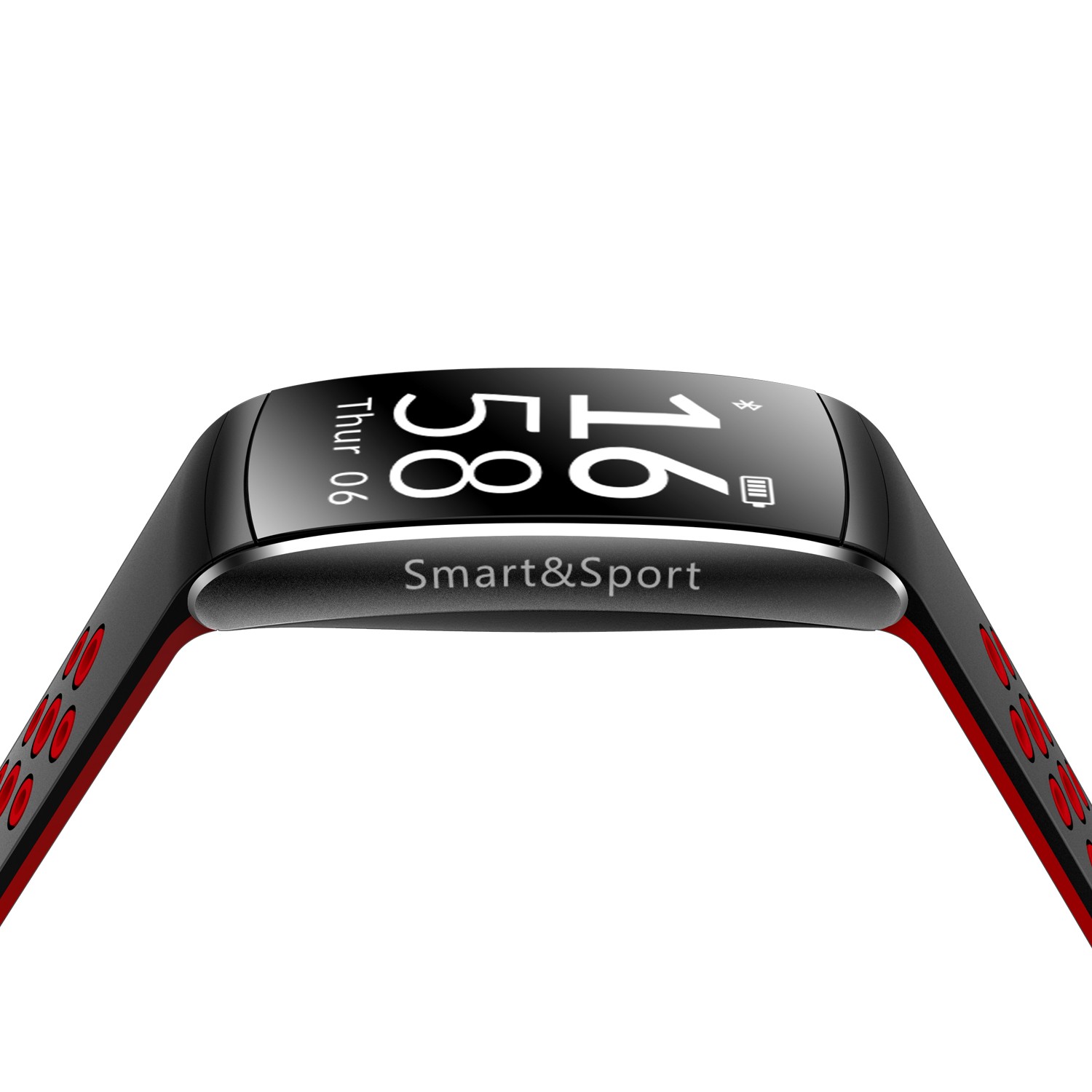Bratara fitness Bluetooth, Android, iOS, OLED 0.96 inch, 3 functii, IP68, SoVogue Rosu - imagine 19