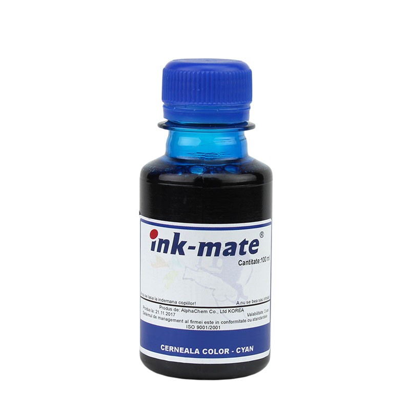 Cerneala refil Cyan (albastru) pentru imprimante Lexmark 500 ml cartuseria.ro