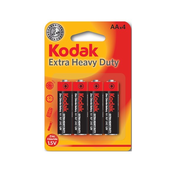Set 4 baterii AA R6 Kodak Heavy Duty, 1.5V