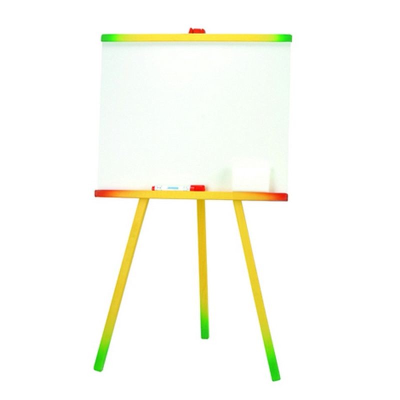Tablita alba pentru copii, 46×81 cm, 2 accesorii, suport lemn color cartuseria.ro poza 2021