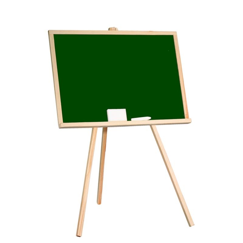 Tablita scolara cu creta, 97×68 cm, rama lemn, suport fixare, verde cartuseria.ro